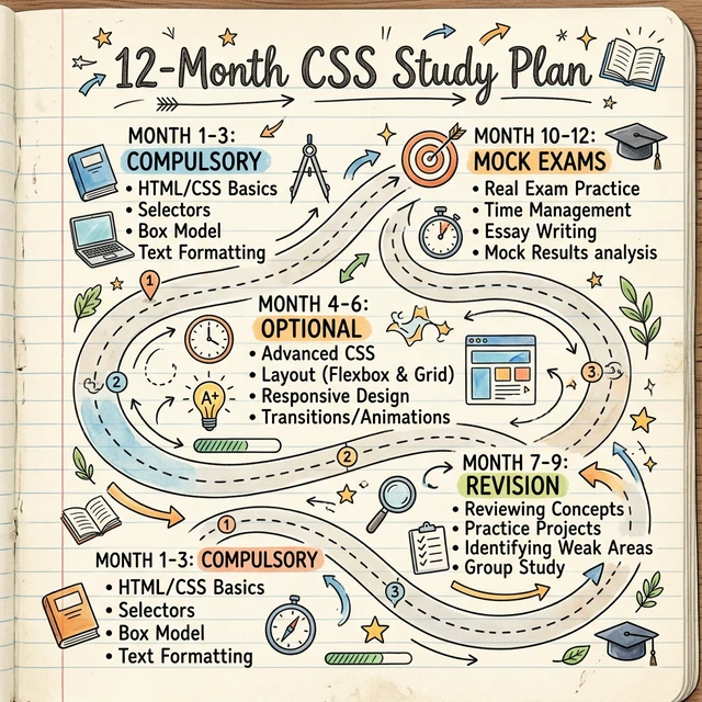 Hero Image for A Step by Step CSS Preparation Study Plan for Beginners